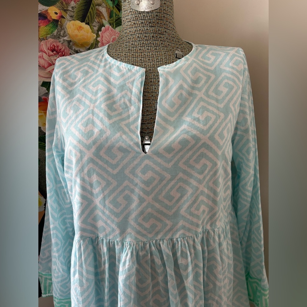NWOT SAIL TO SABLE x STYLE CHARADE Sz.L. GAIL TUNIC DRESS. CLASSIC ELEGANCE. - Picture 3 of 10